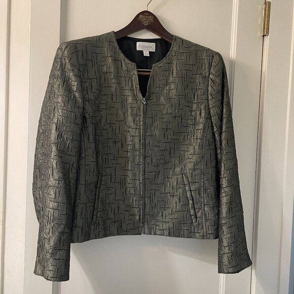 Conrad C Jackets & Blazers - Conrad C Collection Jacket Size 12P Metallic Olive Green
